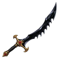 Obsidian Serrated Scimitar