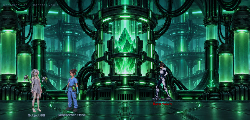Green reactor vault inside the Tech Lab