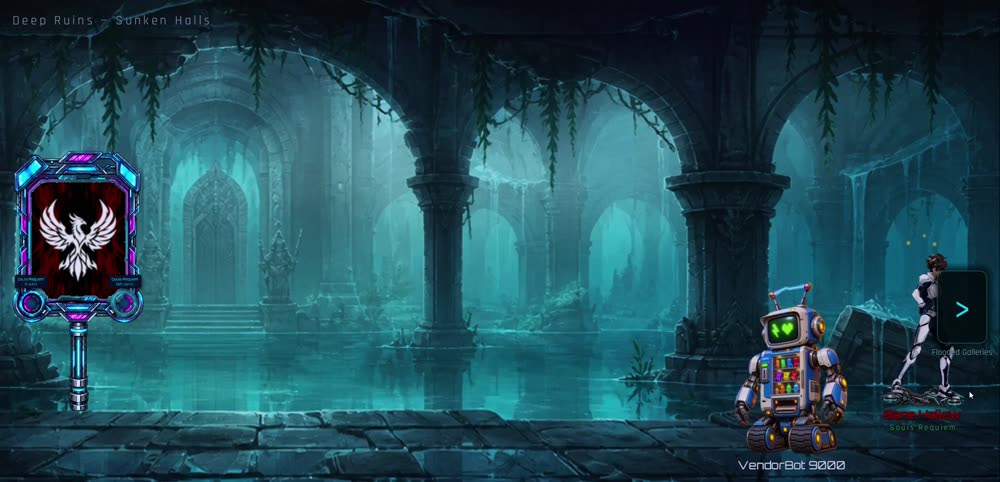 Flooded stone halls of the Ruins